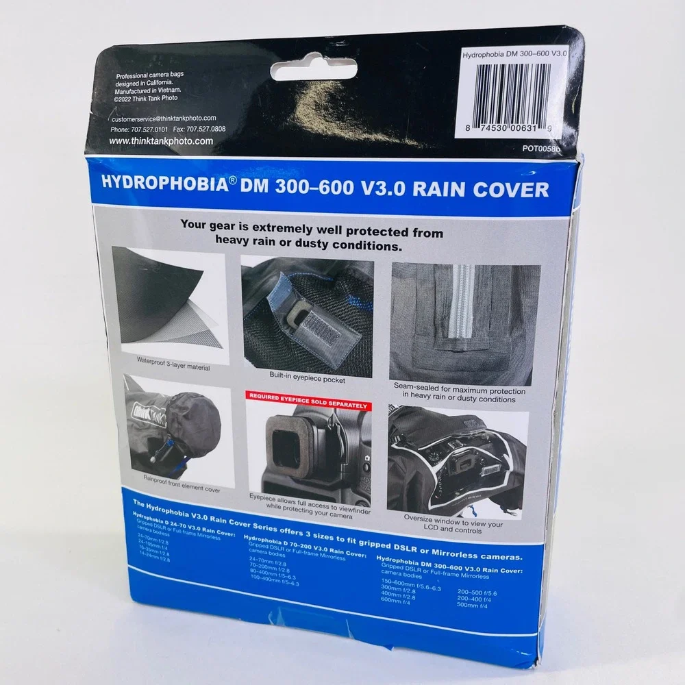 Think Tank Hydrophobia DM 300-600 V3.0 Rain Cover for DSLR Mirrorless Cameras